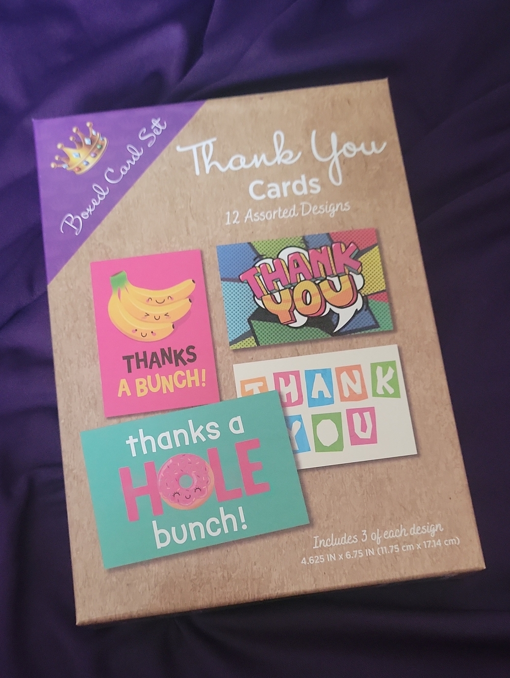 Thank You Boxed Card Set - Assorted Colorful Designs